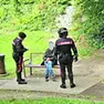 I carabinieri intervenuti al parco Querini di Pordenone