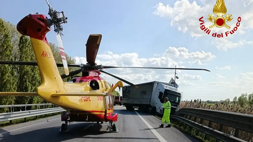 Un incidente lungo la Romea