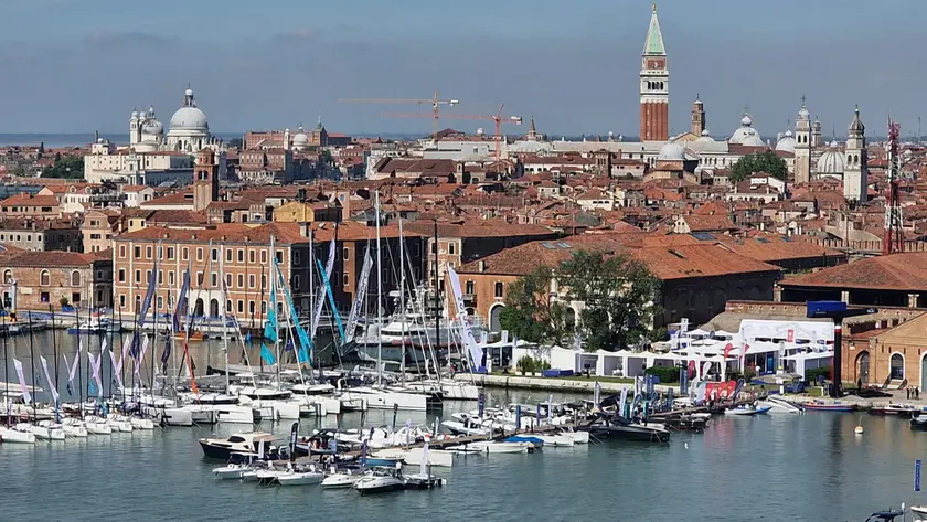 Imbarcazioni al Salone Nautico di Venezia