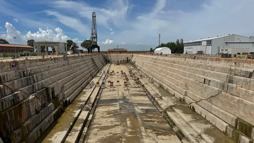 Il Bacino grande di carenaggio all’Arsenale novissimo