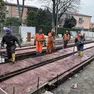 Il cantiere del tram a Voltabarozzo
