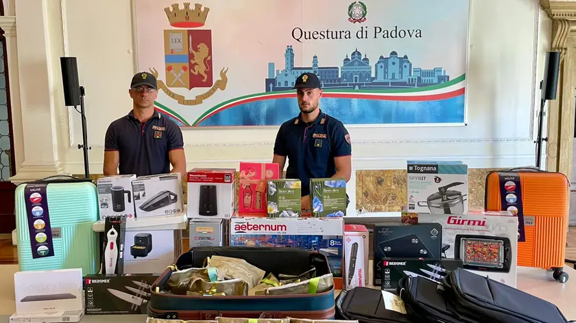 La refurtiva recuperata dalla Squadra mobile di Padova
