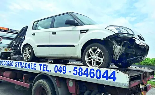 L'auto coinvolta nell'incidente