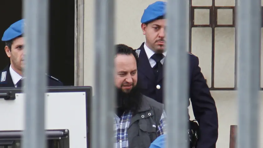 Uscita di ajhan Veapi dal tribunale i Mestre
