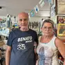 L'ex campione Benato con la moglie Anna nel negozio di Carbonara di Rovolon