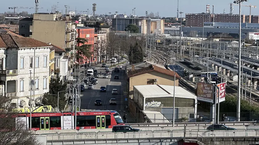 La viabilità in zona stazione a Padova