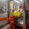 L'arrivo di uno dei piccoli pazienti da Gaza all'ospedale di Padova