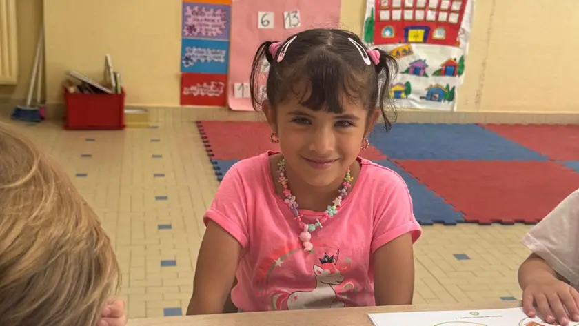 La piccola Batool accolta alla scuola materna Santa Dorotea di Padova