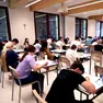 Gli studenti impegnati nella prima prova in un liceo di Udine
