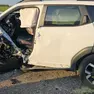 Una delle auto coinvolte nell'incidente