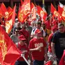 La manifestazione dei metalmeccanici a Mestre per il rinnovo del contratto (ph Pòrcile)