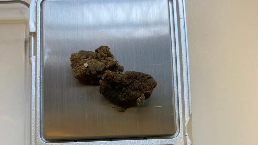 L'hashish sequestrato