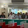 Al centro Flavio Tosi e Luca Coletto lunedì 23 giugno in occasione dell'ingresso in Forza Italia di quest'ultimo