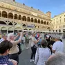Turisti in centro storico a Padova