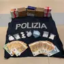 Parte della droga sequestrata nel garage