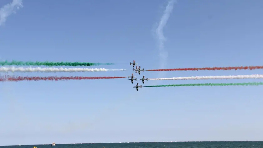 Le frecce tricolori a Jesolo (Foto Bortoluzzi)