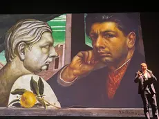 Un momento della presentazione della mostra di Goldin a Treviso