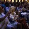 Il pubblico di un dibattito allo Sherwood festival di Padova