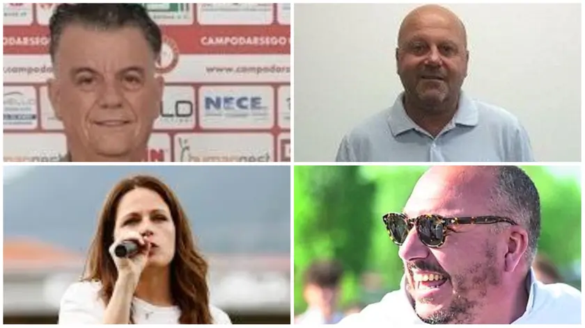 In alto a sinistra Pagin, in senso orario: Del Bianco, Bertani e Bertoncello