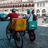Rider in piazza delle Erbe a Padova