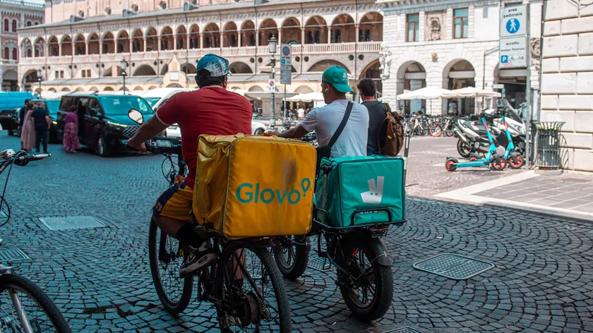 Rider in piazza delle Erbe a Padova