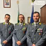 Da sinistra il capitano Leonetti, il colonnello Franceschin e il maggiore Gallizzi