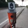 Il velobox vandalizzato