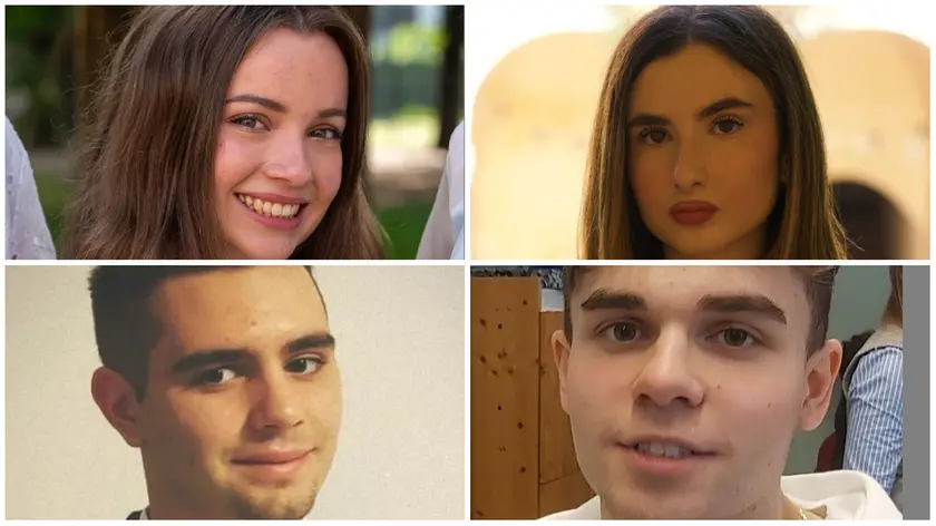 Dall'alto a sinistra, in senso orario: Aida Lombardo, Alessia Boccuto, Marco Zanoio, Riccardo Rossetto