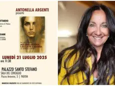 La locandina della presentazione del libro e la sindaca Antonella Argenti