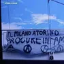 Uno degli striscioni anarchici apparsi a Padova