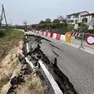 La strada franata il località Costigliola