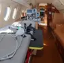 L’interno di un aereo sanitario
