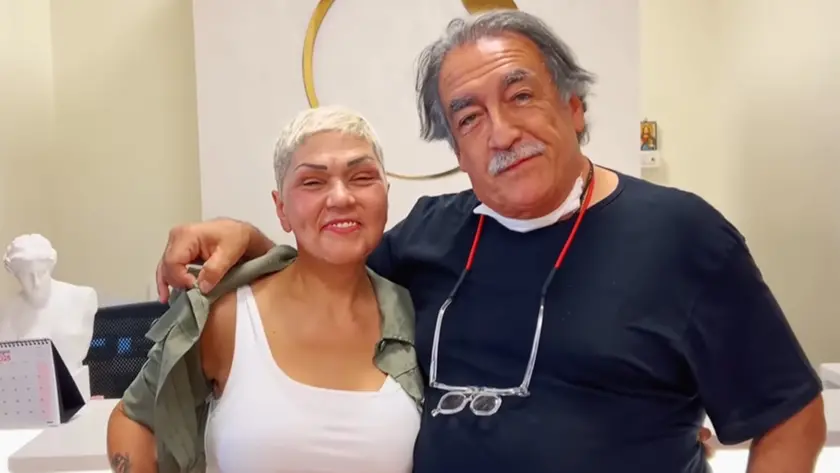 Alessandra Bortoletto assieme al chirurgo estetico Carlo Alberto Pallaoro