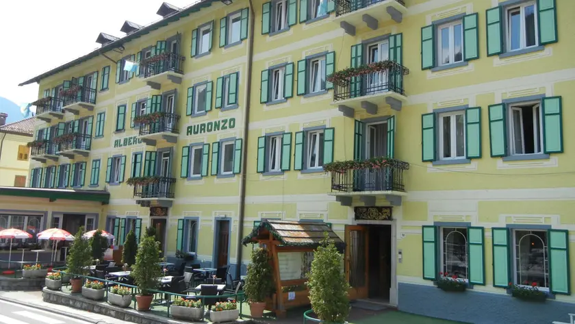 Una veduta dell'hotel Auronzo ad Auronzo di Cadore