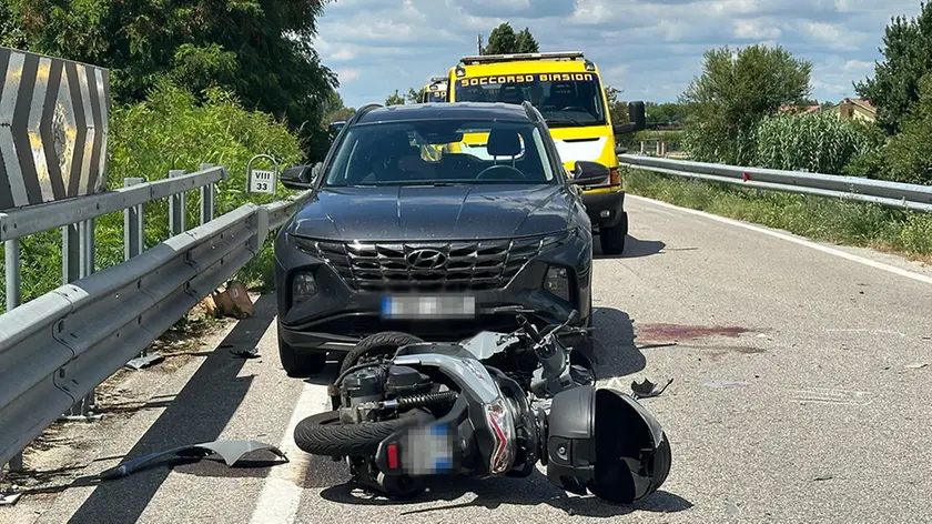 Il luogo dell'incidente mortale a Codevigo (foto Piran)