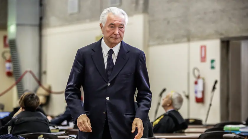 Gianni Zonin durante un’udienza del processo in aula bunker a Mestre