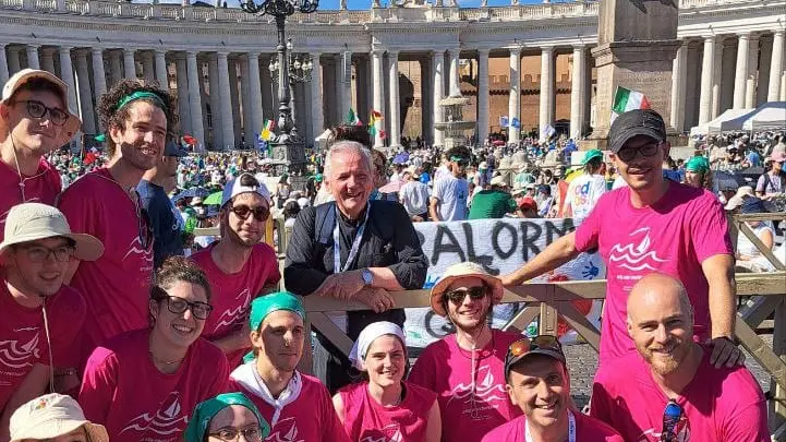 Ragazzi e ragazze della Diocesi di Padova a Roma dov'è in corso il Giubileo dei giovani