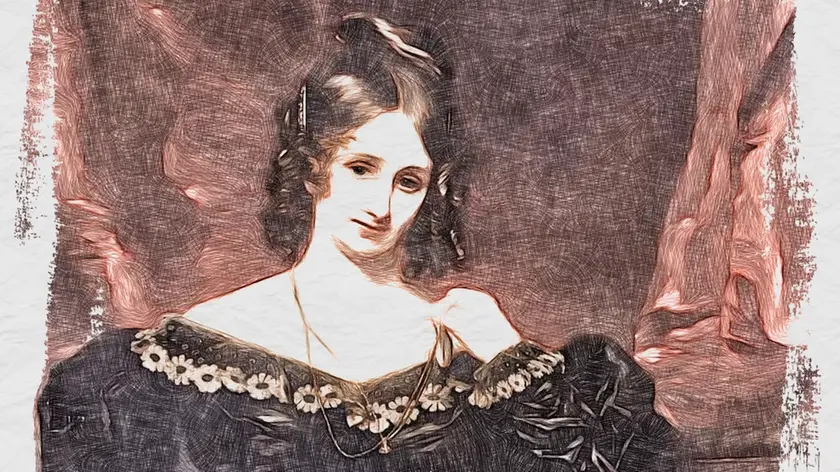 Mary Shelley dipinta da Samuel John Stump