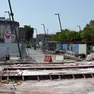 Il cantiere del tram alla stazione
