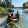 La squadra Fluviale in Brenta, sulle rive di FOntaniva, per l'operazione di salvataggio