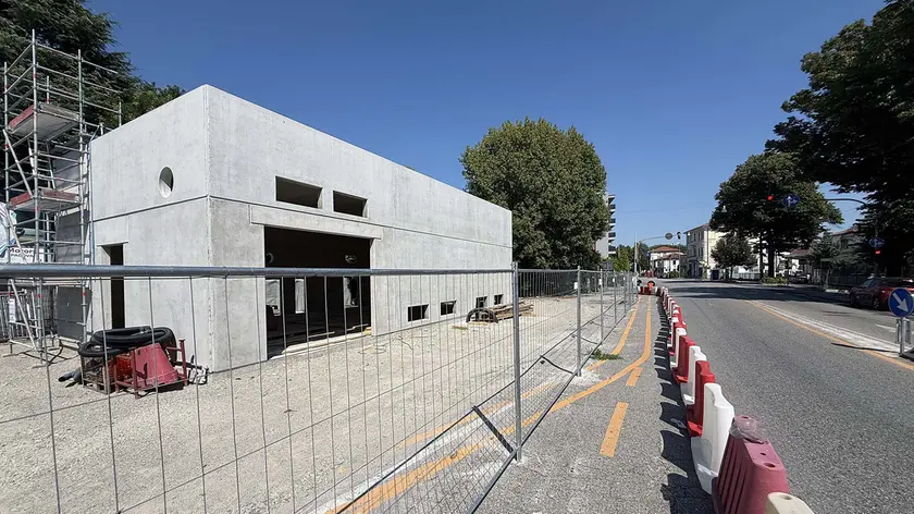 Cantiere del tram in via Vicenza
