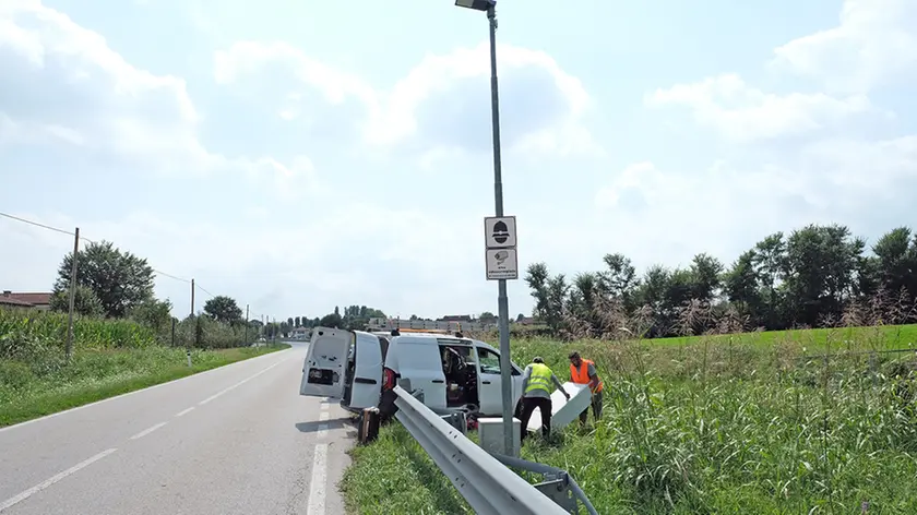 La nuova postazione dell'autovelox ad Arsego