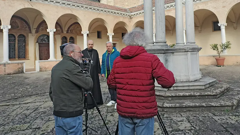 Le riprese del docufilm a Praglia