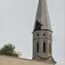 Il campanile scoperchiato della chiesa di San Martino