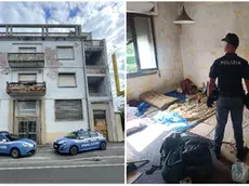 L'esterno della palazzina occupata a Padova e la situazione all'interno
