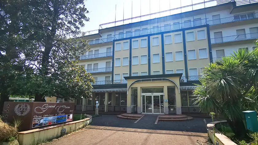 L’hotel Grand Torino in via Flacco nel centro di Abano Terme