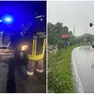 L'auto e il luogo in cui è avvenuto l'incidente mortale a Carturo (foto Piran)