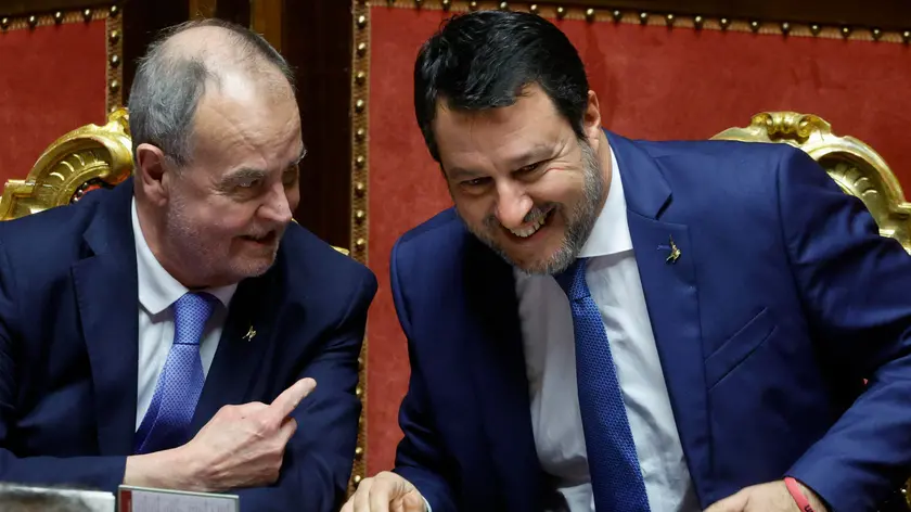 Roberto Calderoli e Matteo Salvini