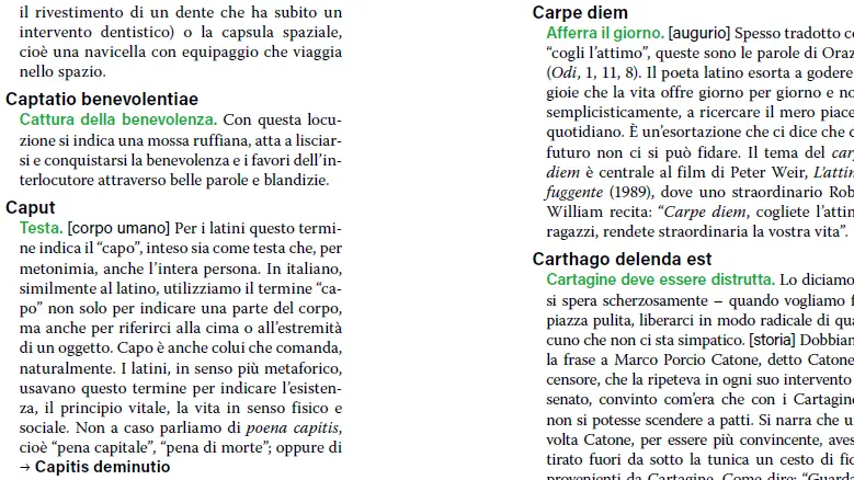 Una pagina dell'abbecedario di latino