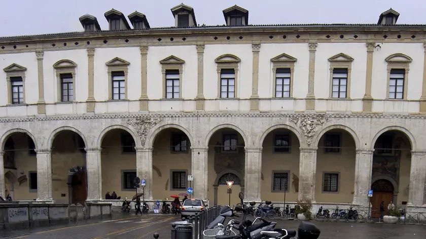 Il palazzo di Monte Pietà sede della Fondazione Cariparo in piazza Duomo a Padova